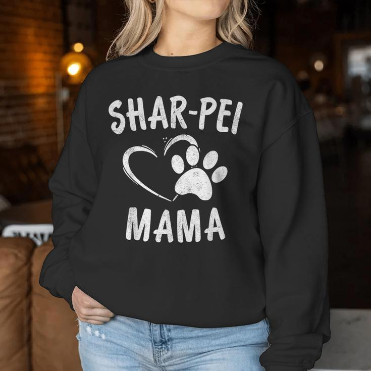 Fun Shar Pei Mama Pet Lover Apparel Dog Shar-Peis Mom Women Sweatshirt Unique Gifts