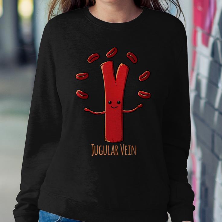 Anatomy Jugular Vein Nurse Doctor Medical Student Women Sweatshirt Unique Gifts