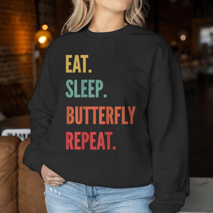 Butterfly Watching Eat Sleep Butterfly Watching Women Sweatshirt Unique Gifts