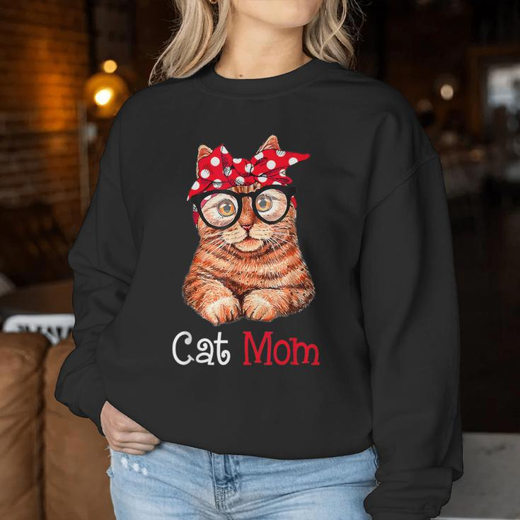 Cat Mom Cat Lovers Mother's Day Mom Mothers Women Sweatshirt Funny Gifts