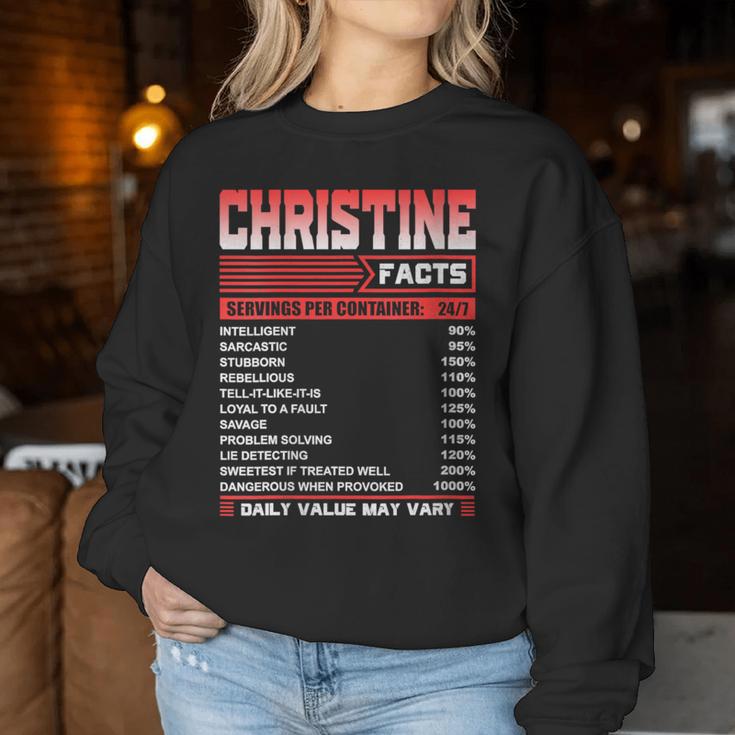 Christine Facts Christine Name Women Sweatshirt Unique Gifts