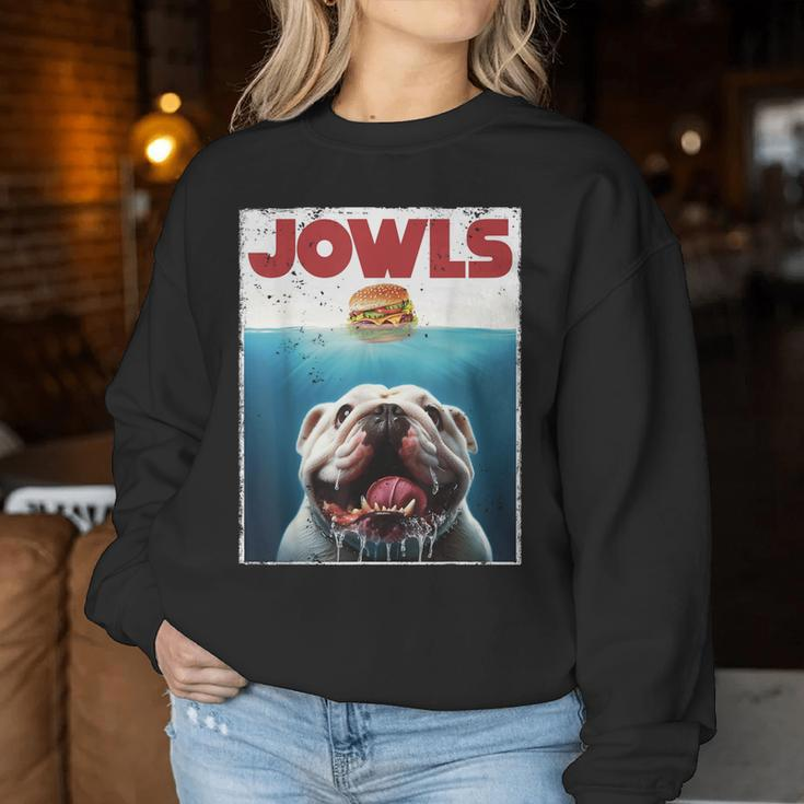 English Bulldog Jowls British Bully Burger Dog Mom Dad Women Sweatshirt Unique Gifts