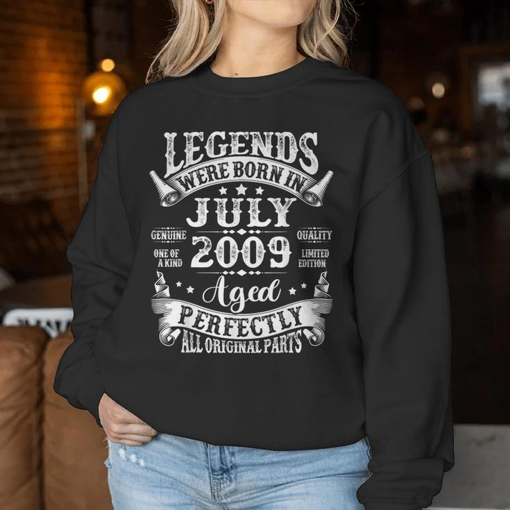 Legend Since July 2009 Vintage 15Th Birthday Boys Girl Women Sweatshirt Unique Gifts