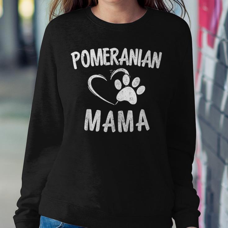 Pomeranian Mama Pet Lover Apparel Dog Pom Mom Women Sweatshirt Unique Gifts