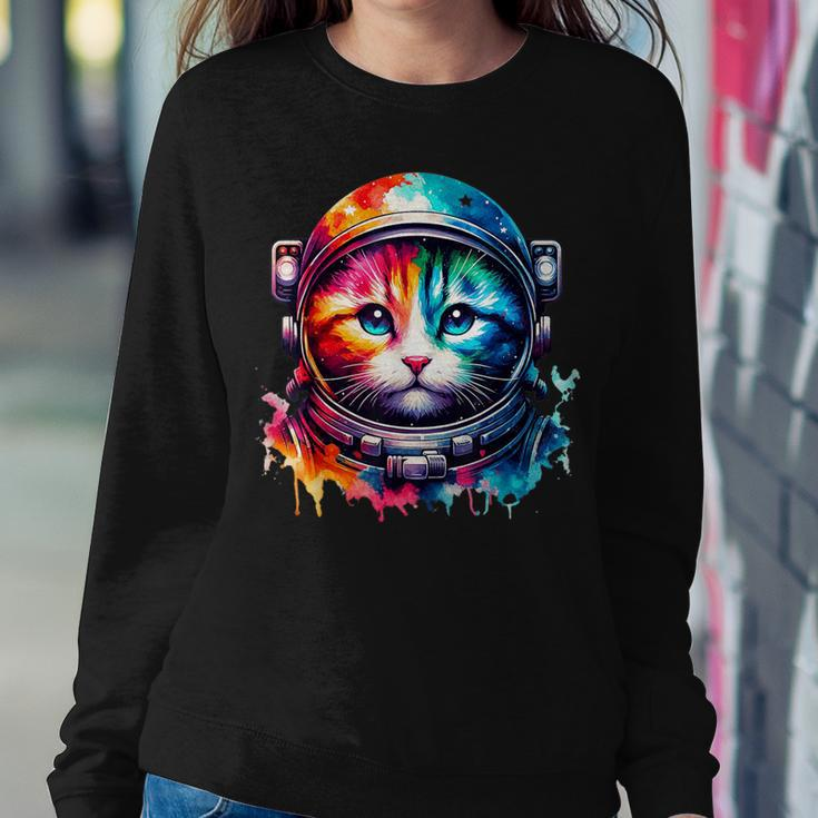 Space CatCat Astronaut For Cat Lover Women Sweatshirt Unique Gifts