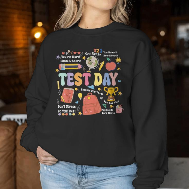 Teacher Test Day Motivational Teacher Starr Testing Women Sweatshirt Unique Gifts