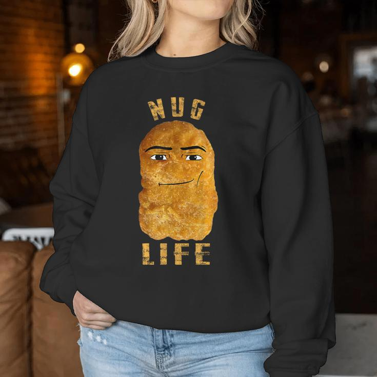 Gegagedigedagedago Nug Life Eye Joe Chicken Nugget Meme Women Sweatshirt Unique Gifts
