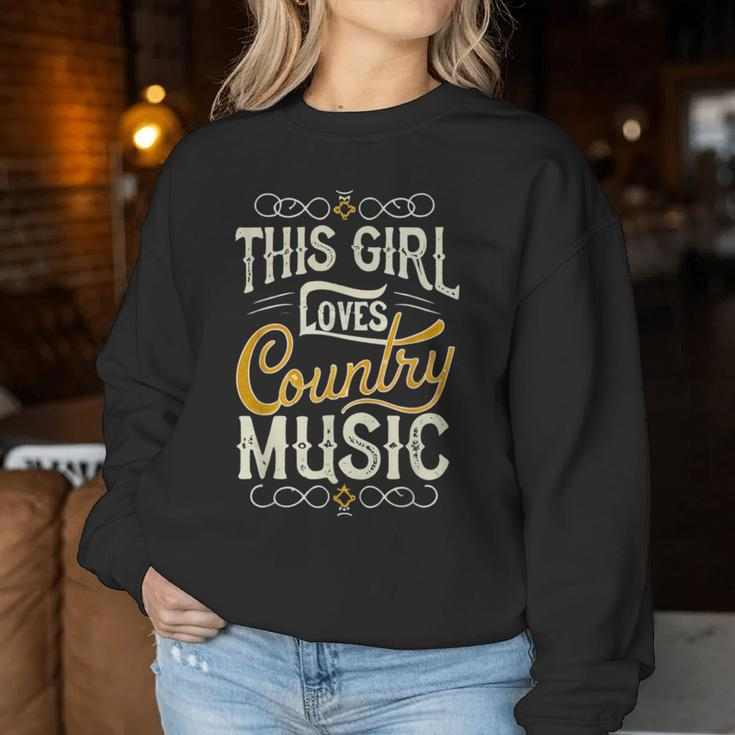 This Girl Loves Country Music Vintage Concert Women Sweatshirt Unique Gifts