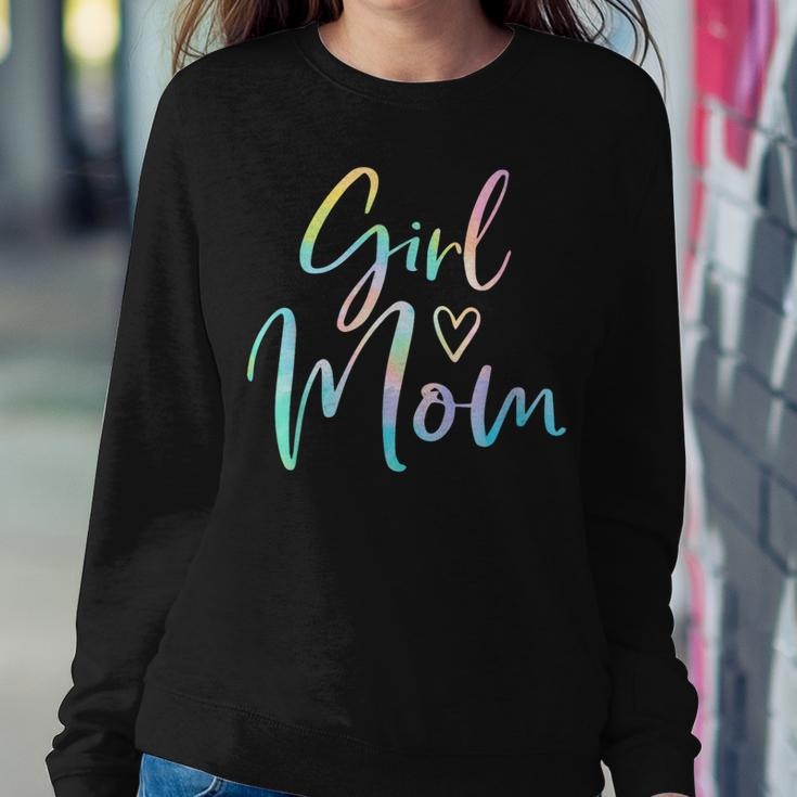 Girl Mom For Mother Mama Of Girls Tie Dye Women Sweatshirt Unique Gifts