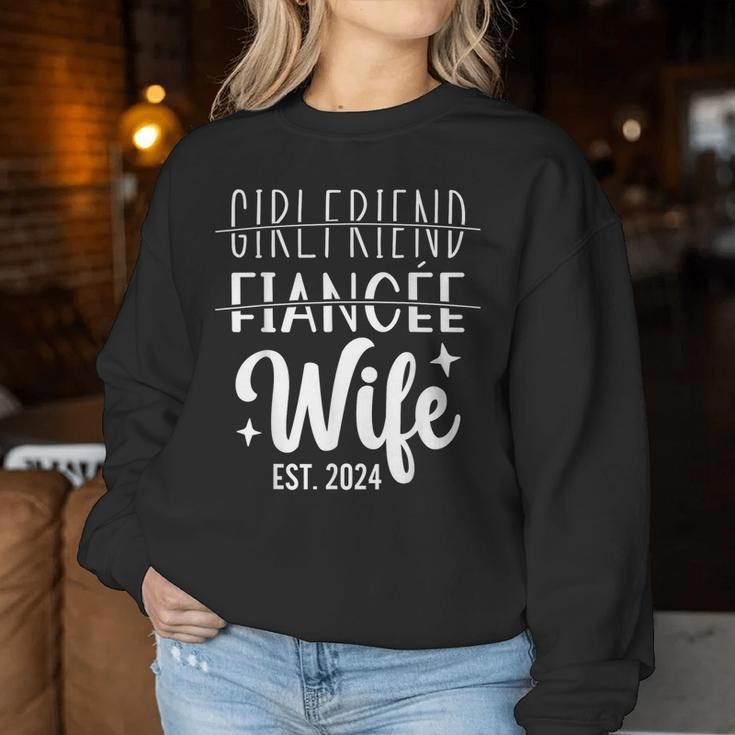 Girlfriend Fiancée Wife 2024 For Wedding And Honeymoon Women Sweatshirt Funny Gifts