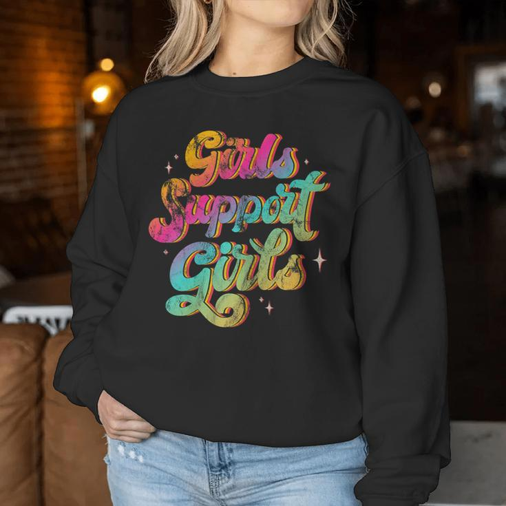 Girls Support Girls Emancipation Vintage Women Sweatshirt Unique Gifts