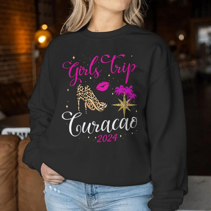 Girls Trip Curacao 2024 For Vacation Birthday Squad Women Sweatshirt Unique Gifts