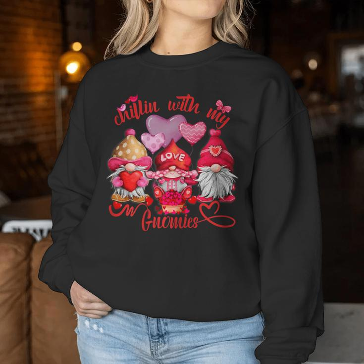 Gnomes Valentines DayGirl Cute Heart Graphic Women Sweatshirt Personalized Gifts