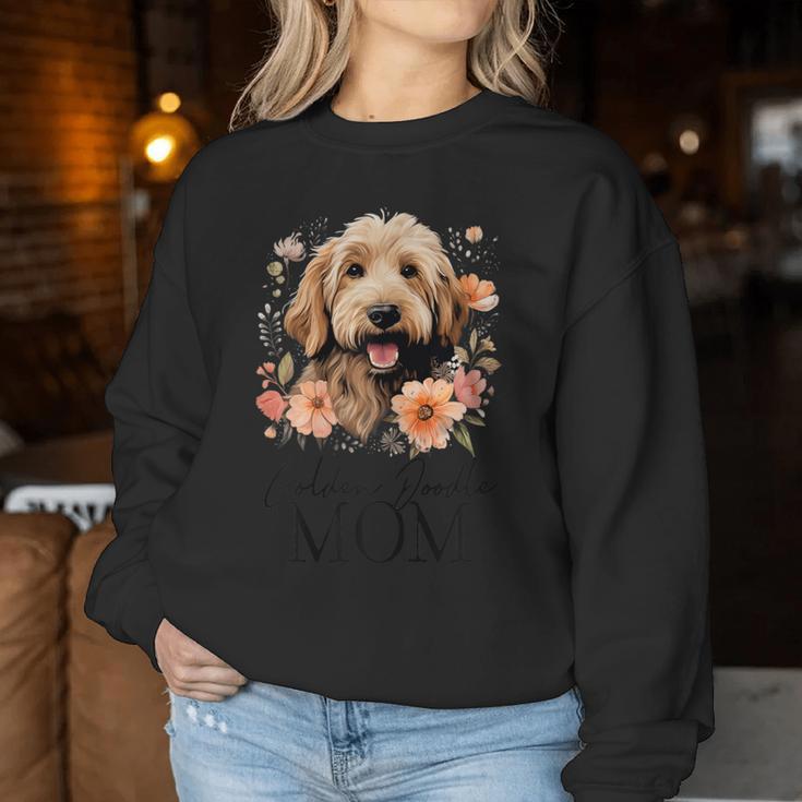 Goldendoodle Mom Dog Momintage Style Floral Floral Gray Sweatshirt Frauen Lustige Geschenke