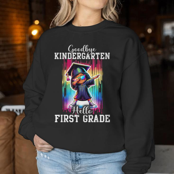 Goodbye Kindergarten Hello 1St Grade Graduate Black Girl Women Sweatshirt Funny Gifts