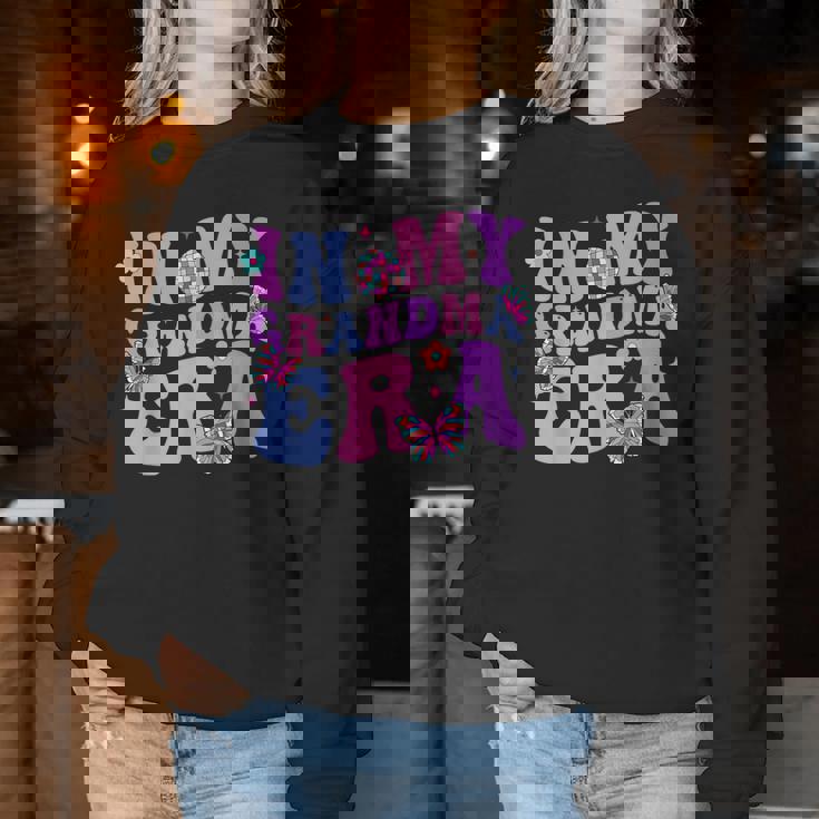 In My Grandma Era Retro Groovy Best Grandma Ever Women Sweatshirt Unique Gifts