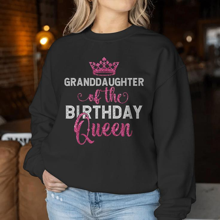 Grandma Match Birthday Granddaughter Of The Birthday Queen Women Sweatshirt Personalized Gifts