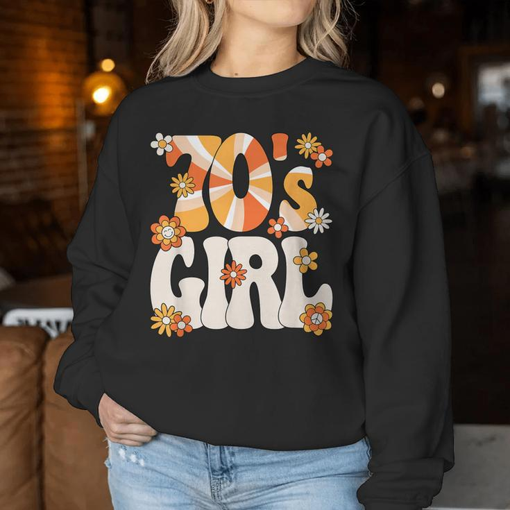 Groovy 70S Girl Hippie Theme Party Outfit 70S Costume Women Women Sweatshirt Unique Gifts