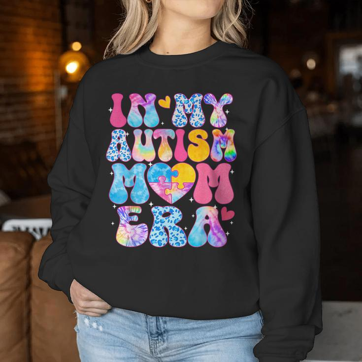 Groovy In My Autism Mom Era Autism Awareness Day Womens Women Sweatshirt Unique Gifts