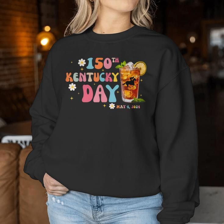 Groovy It's Derby 150 Yall Horse Racing 150Th Derby Day Women Sweatshirt Funny Gifts