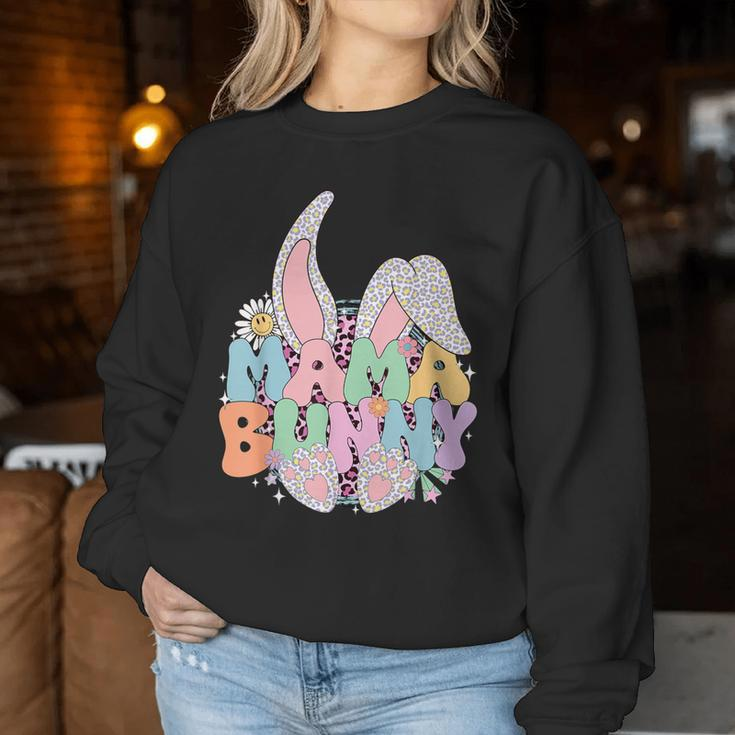 Groovy Mama Easter Day Rabbit Mom Hippie Trendy Women Sweatshirt Unique Gifts