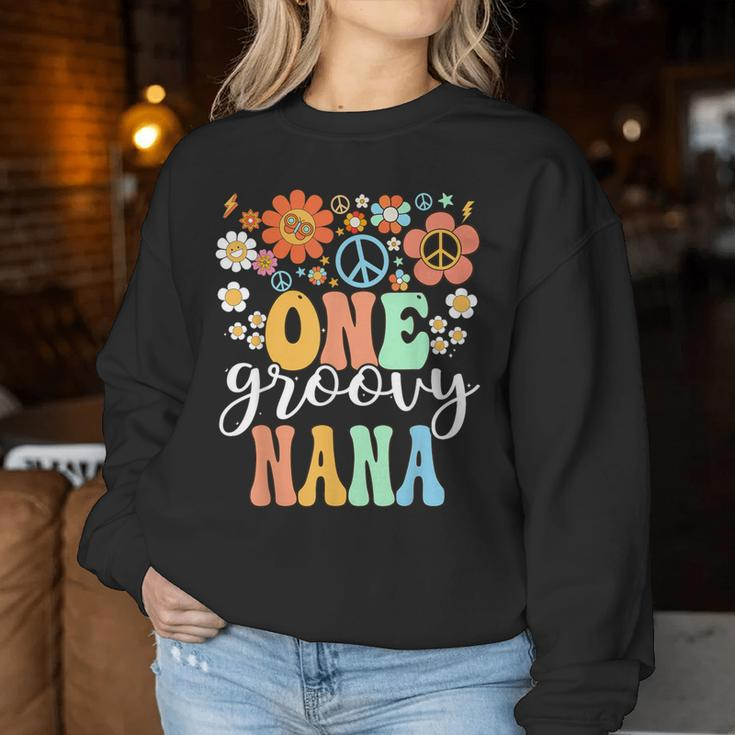 Groovy Nana Retro Grandma Birthday Matching Family Party Women Sweatshirt Unique Gifts