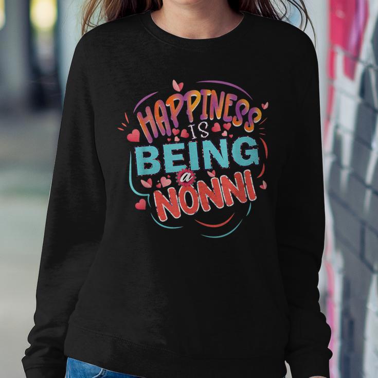 Happiness Is Being A Nonni Mother's Day Grandmother Women Sweatshirt Unique Gifts