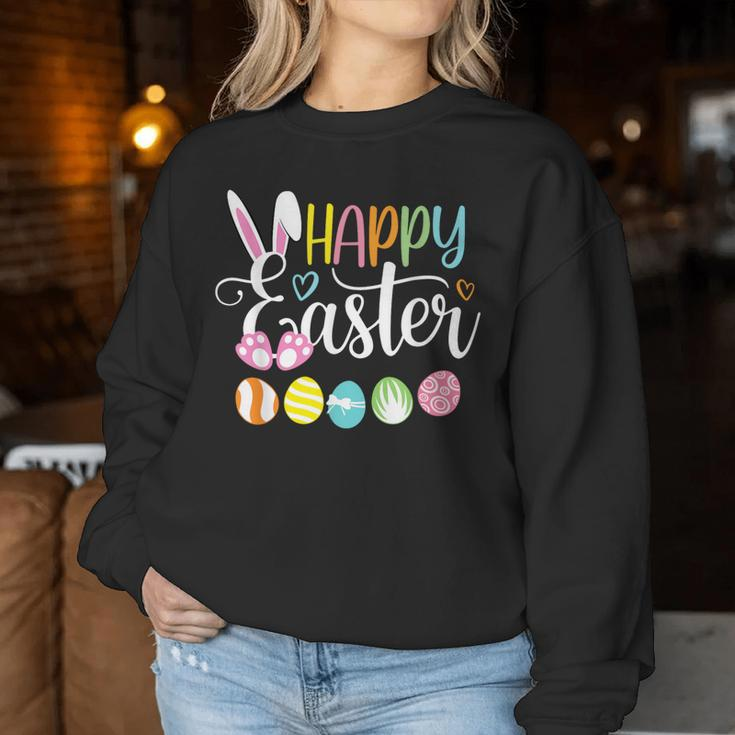 Happy Easter Rabbit Bunny Face Egg Easter Day Girls Women Sweatshirt Unique Gifts