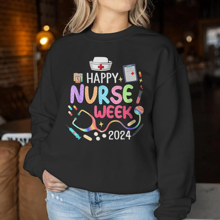 Happy National Nurses Nurse Appreciation Week Women Sweatshirt Funny Gifts