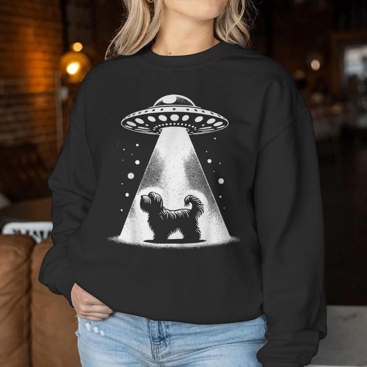 Havanesische Mama Papa Hund Lustiges Alien Ufo Sweatshirt Frauen Lustige Geschenke