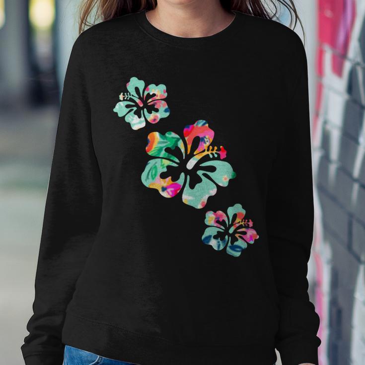 Hawaii Hibiscus Flower Hawaiian Surfer Style Vintage Floral Women Sweatshirt Unique Gifts