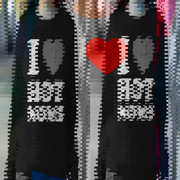 I Heart Love Hot Moms Humor Couple Matching Dad Men Women Sweatshirt Personalized Gifts