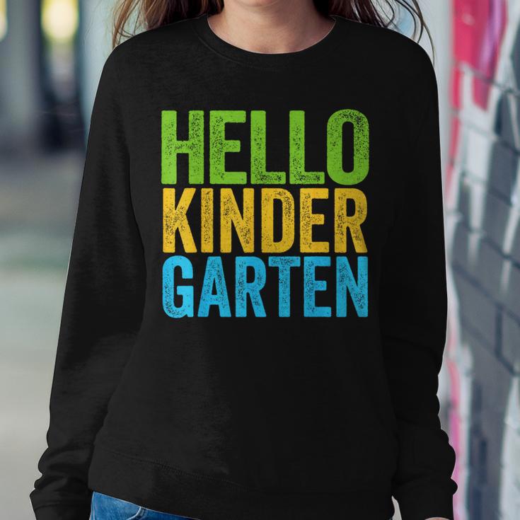 Hello Kindergarten Teacher Back To School Women Sweatshirt Unique Gifts