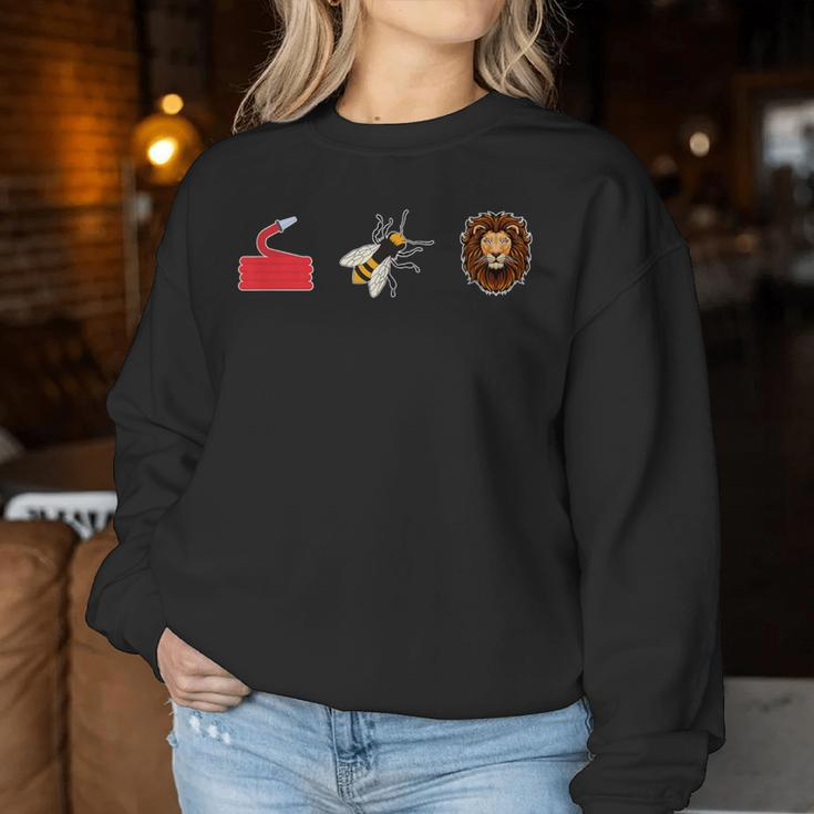 Hose Bee Lion Firefighter Sarcastic Saying Women Sweatshirt Unique Gifts