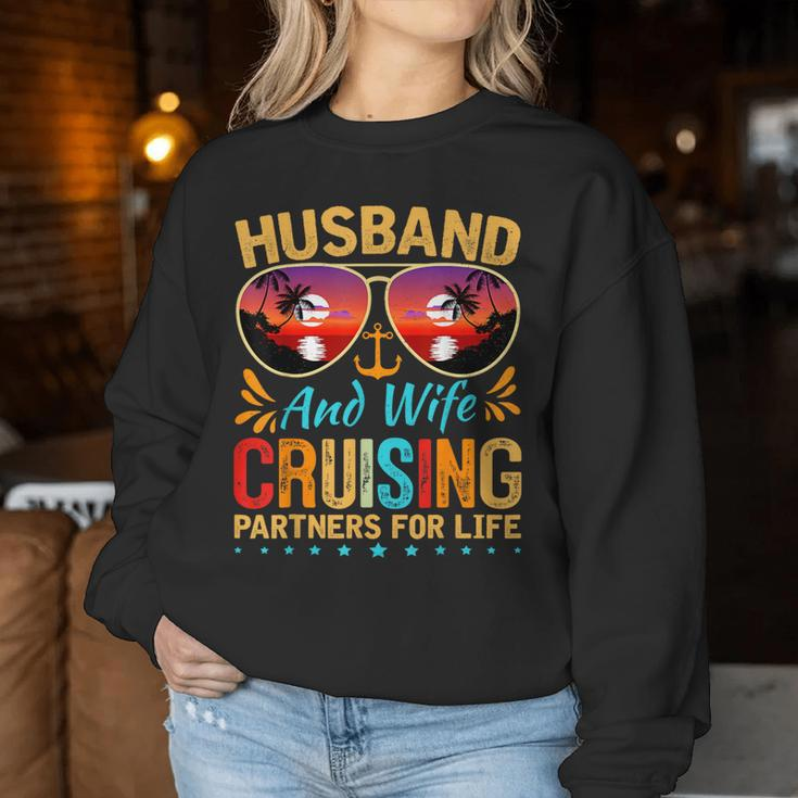 Husband Wife Cruising 2024 Cruise Vacation Couples Trip Women Sweatshirt Funny Gifts