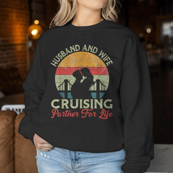 Husband And Wife Cruising Partners For Life Couple Cruise Women Sweatshirt Unique Gifts