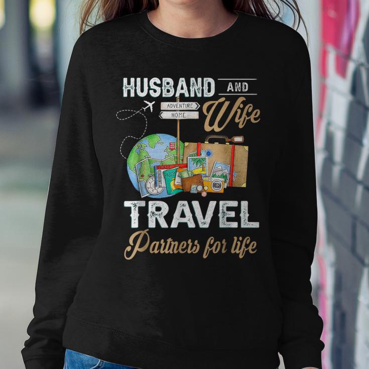 Husband And Wife Travel Partners For Life Couple Women Sweatshirt Unique Gifts