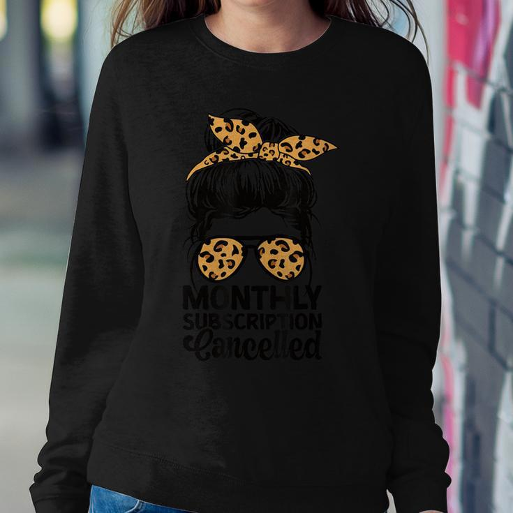 Hysterectomy Recovery Products Uterus Messy Bun Leopard Women Sweatshirt Funny Gifts