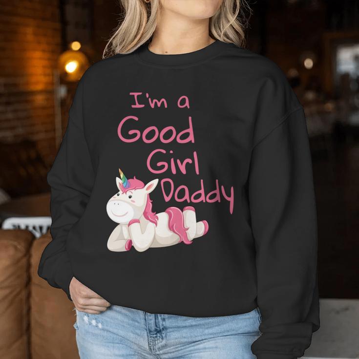 Ich Bin Ein Gutes Mädchen Papa Ddlg Kleines Mädchen Unicorn Ageplay Cgl Sweatshirt Frauen Lustige Geschenke