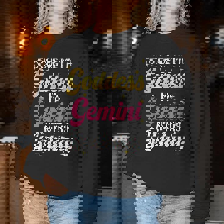 I'm A Gemini Goddess Queen Its My Birthday Season Pink Women Sweatshirt Unique Gifts
