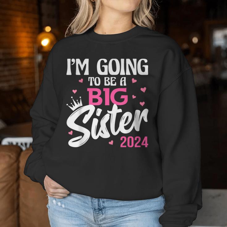 I'm Going To Be A Big Sis Promoted To Big Sister Est 2024 Women Sweatshirt Unique Gifts