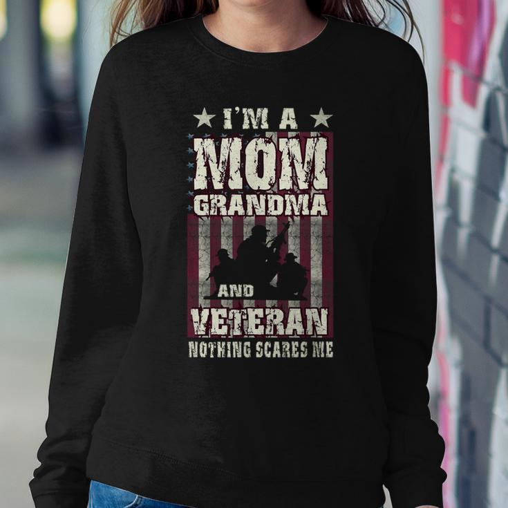 I'm Mom Grandma & Veteran Flag Soldiers Vintage Women Sweatshirt Unique Gifts