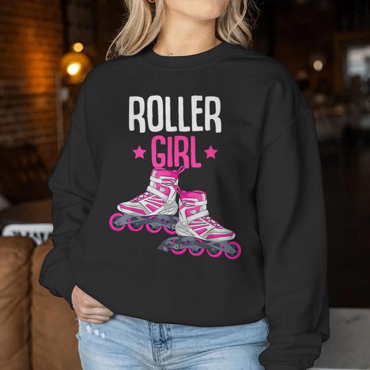 Inline Skates Roller Girl Inline Skater Girls' Sweatshirt Frauen Lustige Geschenke