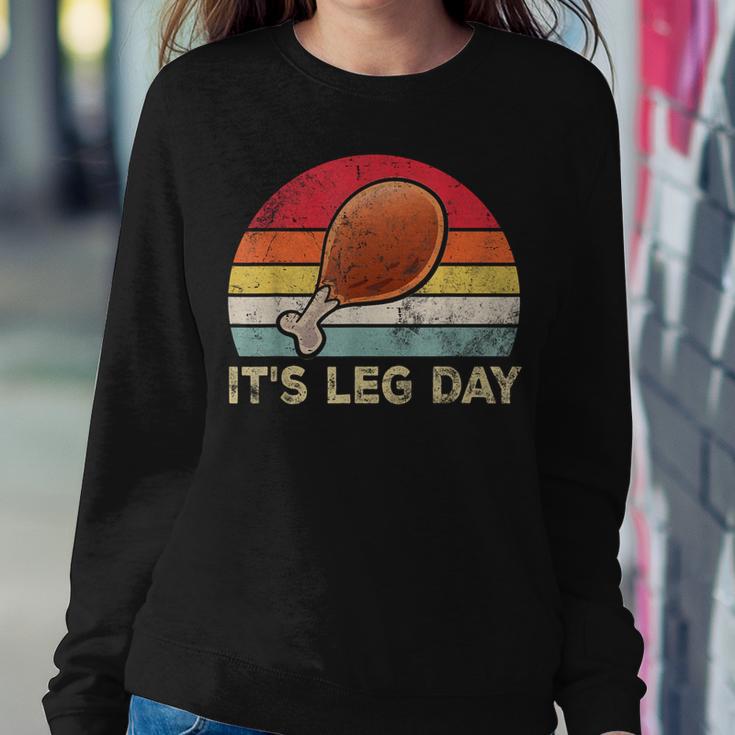 It's Leg Day Turkey Legs Vintage Thanksgiving Women Women Sweatshirt Unique Gifts