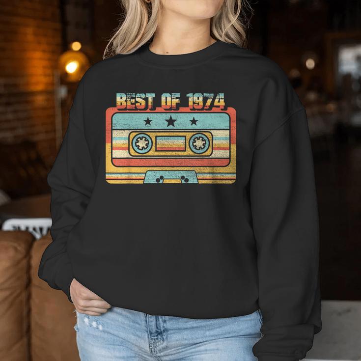 Jahrgang 1974 Kassette 50 Geburtstag Papa Mama Retro 50 Sweatshirt Frauen Lustige Geschenke