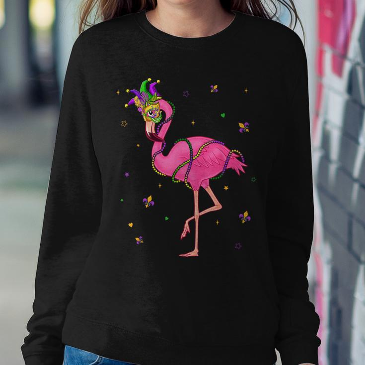Jester Flamingo Beads Mardi Gras Fat Tuesday Parade Girls Women Sweatshirt Unique Gifts