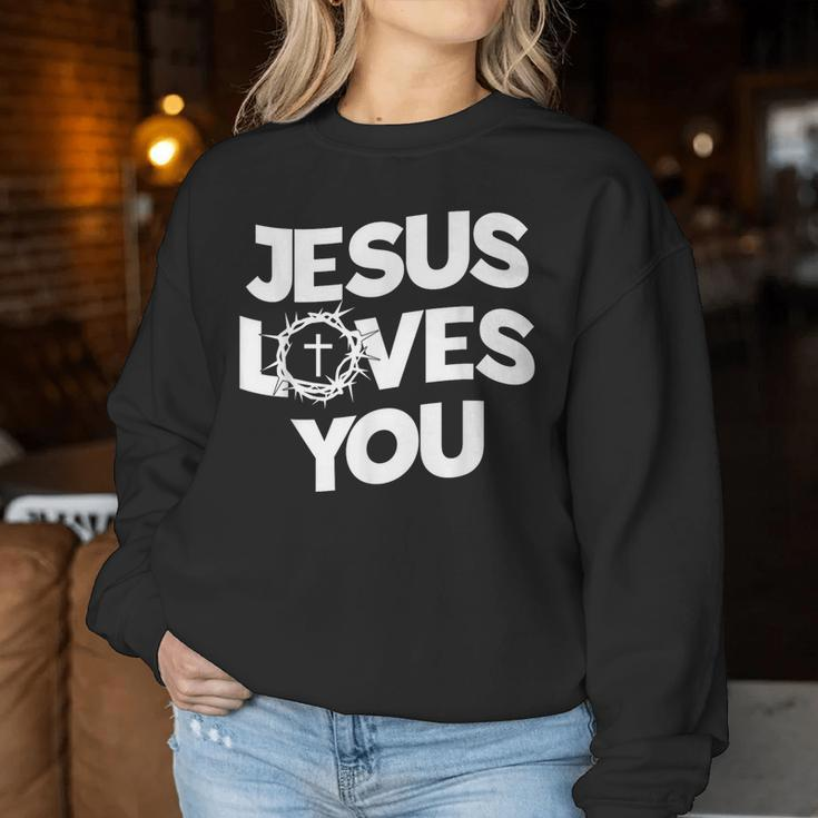 Jesus Loves You Religious Christian Faith Women Sweatshirt Unique Gifts