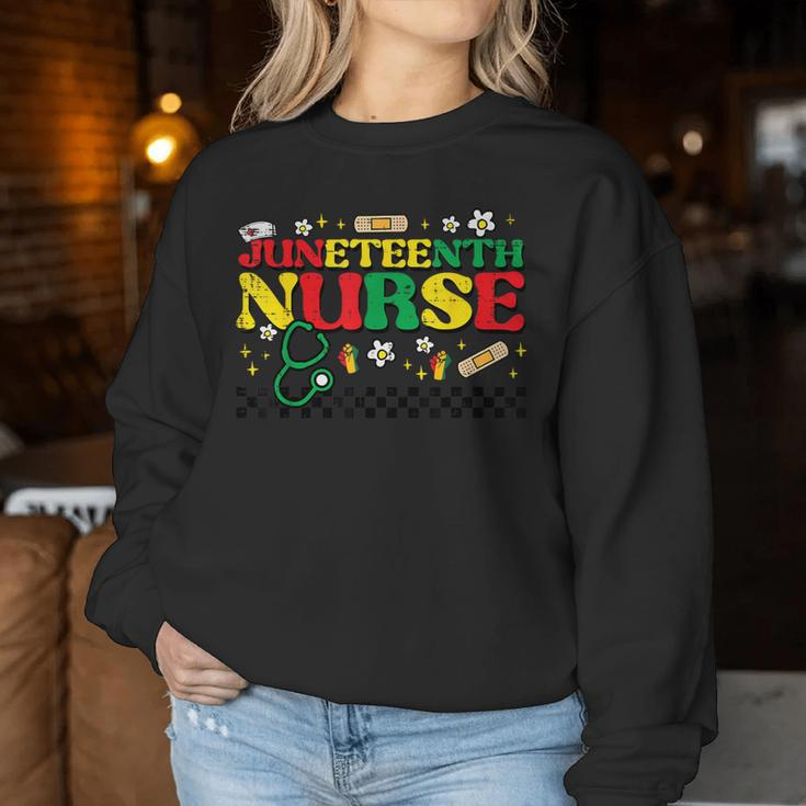Junenth Nurse Groovy Retro African Scrub Top Black Women Women Sweatshirt Unique Gifts