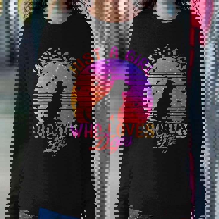 Just A Girl Who Loves Dogs Women Sweatshirt Unique Gifts