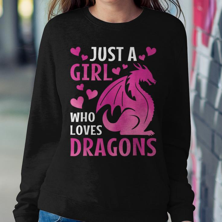 Just A Girl Who Loves Dragons Girls Toddlers Women Sweatshirt Funny Gifts
